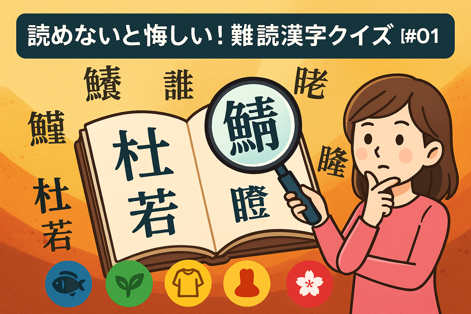 難読漢字クイズ #01(後半5問)